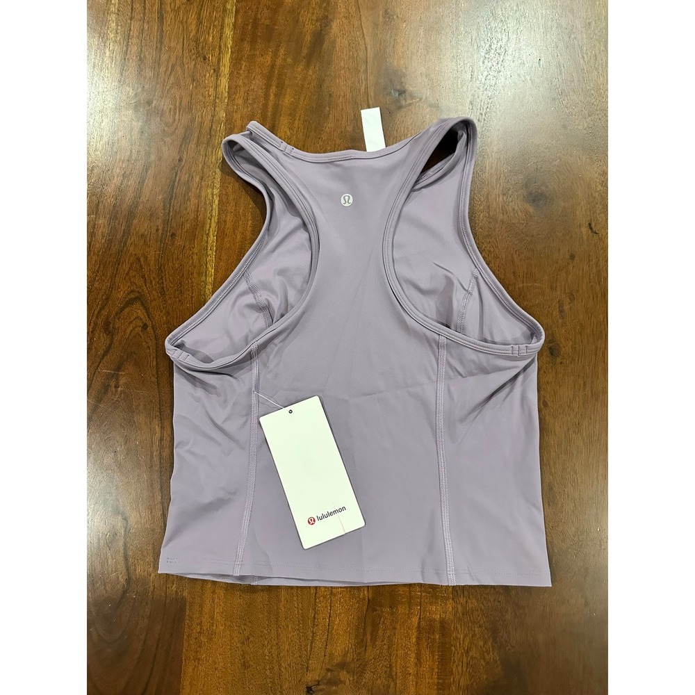 Lululemon Nulux Racerback Cropped Run Tank Top Pastel Phlox Purple Size 8 NWT